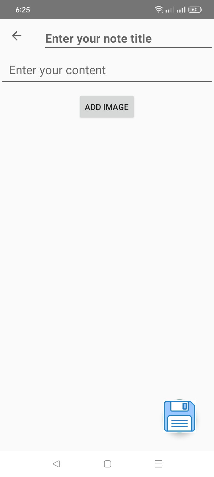 Notes App Login Screen